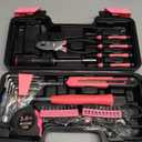 39 Piece All Purpose Basic Household Pink Tool Kit for Women - Small Tool Set with Toolbox Great for Home, Garage, Office and College Dormitory Use