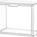 Clear Acrylic Display Case, Stackable Plastic Storage Bins with Magnetic Attraction Lid, Showcase for Cosmetic, Large Figures Collectibles, X-Large