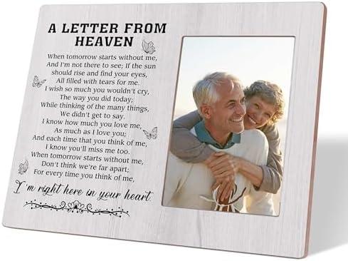 Memorial Picture Frame, 8x10 Wood Picture Frame Fits a 4 x 6 Inch Photo, Funeral Decorations, Memorial Decorations for Loss of Loved One, Sympathy Gifts, In Memory of Loved One Gifts,08