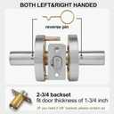 Keyed Entry Grade 2 Commercial Door Locks Heavy Duty Office Door Lever, Non-Handed, UL 3 Hour Fire Rated, ADA Compliant, Satin Chrome Finish 26D, 2-3/4''Backset X-XG-ET-70