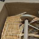 Handwoven Wicker Carriage Flower Basket, Rattan Stroller Shaped Planter for Shower Centerpiece, Vintage Wedding Floral Decor, Photography Props, Rustic Home Dcor