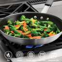 Tramontina Professional 12-Inch Non Stick Large Frying Pan, Heavy-Gauge Aluminum Skillet with Reinforced Nonstick Coating, Gray Handle, Dishwasher and Oven Safe