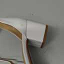 TOP Moda Darcie-1 Ankle Strap Dressy High Heel Sandal, Non-slip Sole, For Wedding, Party, Prom, Evening Wear, or Any Occasion, Sleek Style Block Heel Sandals (8 Wide, White Pu)