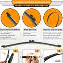 AUTOBOO 3-Pack Windshield Wiper Blades for Ford Explorer 2011-2020 2021 2022 2023 2024, Original Equipment Replacement 26"+22" Front and 11" Rear, All-Weather Performance, Easy One-Click Install