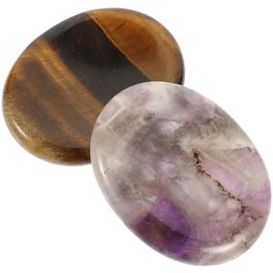OHPHCALL 4 Pack Mini Massage Stones Thumb Stones for Relaxing Decorative Stones