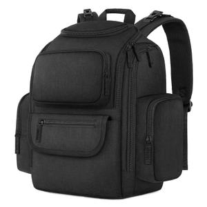 Mancro Diaper Bag Backpack, Extra Large Capacity Baby Diaper Backpack with 2 Insulated Pockets and Stroller Strap, Water Resistant Mens Diaper Bag for TravelBlack