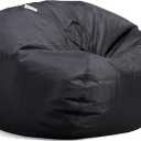 Big Joe Classic Bean Bag Chair, Black Smartmax, Durable Polyester Nylon Blend, 2 feet Round (Single, Stretch Limo Black)
