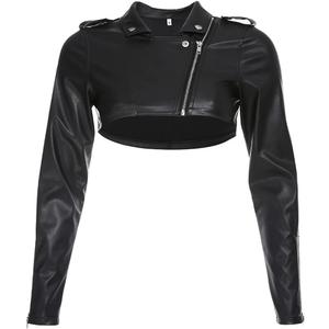 Goth Crop Top for Women 80s Emo Alt Punk Jacket Coat (Large)
