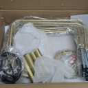 Gold Chandelier, 8-Light Farmhouse Chandeliers for Dining Room, Gold Candle Chandelier Light Fixtures for Kitchen, Living Room, Foyer, Entryway