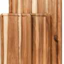VieWood Acacia Wood Cutting Board Set of 3 for Kitchen, Pre-Oiled Knife-Friendly Wooden Chopping Boards with Juice Groove, Charcuterie Tray for Meat Cheese Vegetables (17x12 12x10 12x7 inch)