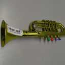 Plastic Trumpet Musical Instruments Toy with 4 Colored Coded Keys Teaching Songs Fun Musical Instruments Noise Makers for Parties and Events for Adults Kid Toddlers Children
