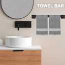 5 Pieces Bathroom Hardware Accessories Set Wall Mounted - Matte Black