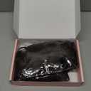 REECHO Curly Hair Extensions, 4PCS 24 inch Clip in Hair Extensions Lace Weft Short Curly Extensions Clip Ins Invisible Natural Hairpieces for Women, Chocolate Brown