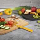 Kuhn Rikon Colori+ Non-Stick Straight Paring Knife with Safety Sheath, 4 inch/10.16 cm Blade, Yellow