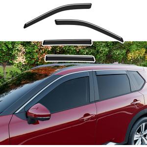 Xipoo Side Window Visor Deflector Compatible with 2021-2025 Nissan Rogue X-Trail Rain Deflector 4Pcs Window Visors Replacement for 2021-2025 Nissan Rogue Accessories (Compatible with 21-25 Rogue)