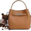 Ladies' wallet, light luxury bucket bag, lychee patterned handbag, high-end sense, one shoulder versatile crossbody bag