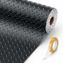 8x21 FT Garage Floor Mat, 2.8mm Thickened Garage Flooring Heavy Duty Rubber Garage Floor Mats for Under Car, Diamond Plate Garage Mat for Garage, Workshop, Enclosed Trailer