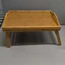 Home-It Bed Table Tray with Folding Legs - Bamboo Breakfast Tray with Handles for Bed, Sofa, Eating and Laptops, Snacking and Working