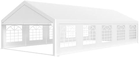 20x40ft Party Tent Outdoor Wedding Tent Heavy Duty Large Canopy Carport Commercial Tent with Removable Sidewalls for Parties, Wedding, Outdoor Events