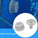 3 x Pool Filter Connector for Inground Ground Pools 2 Inch Inlet Outlet Compatible with 25022E Model 99% Debris Capture Rate Quick Install Fix Clogged Water Issues During Seasonal Maintenance