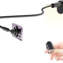 Magnetic Phone Holder for Bed Laying Down with Remote Page Turner, Bedside Gooseneck Phone Stand with Clicker for Reading, Flexible Mount with Wireless Scrolling Ring for iPhone/Tiktok/Short Video