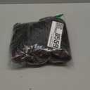 Half and Half Long Brown Curly Princess Wig with Bun + Yellow Ribbon + Wig Cap, 23.6'' Dark Brown Costume Wave Wigs for Women Halloween Party