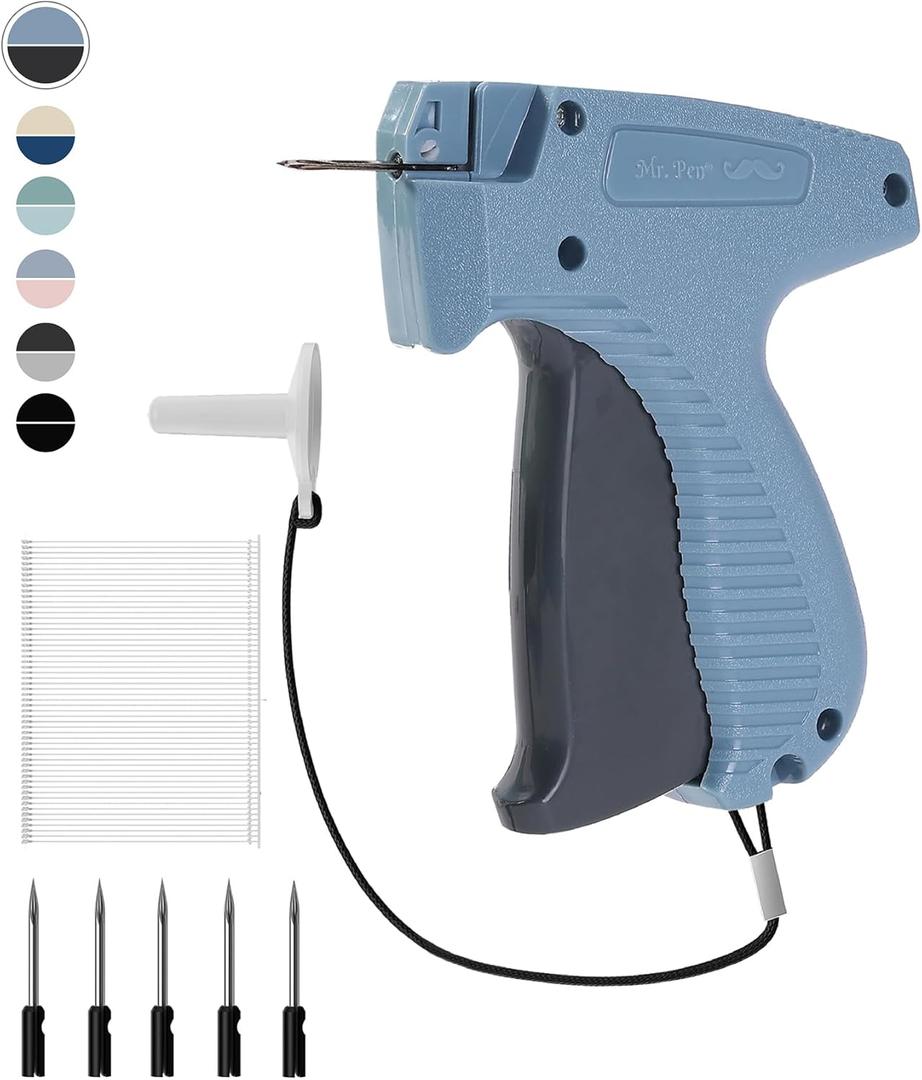 Mr. Pen - Price Tagging Gun, Hangtag Attacher with 1000 Barbs and 5 Needles, for Retail Stores, Garage Yard Sales (Blue & Black)