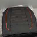 AOMSAZTO Car Seat Covers Full Set Fit for GMC Sierra:2013-2025,Leather Seat Covers for Trucks Waterproof Auto Seat Protector Vehicle Cushion Covers(5 Seat,Black&Red)