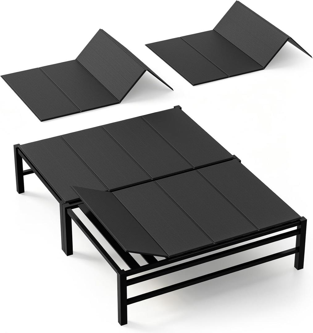 Foldable Box Spring, Bunkie Board Queen Size 60"x80", 10MM Bed Support Board, Anti-Sag Mattress Support for Slatted Bed Frame, Bunk Bed & Platform Bed