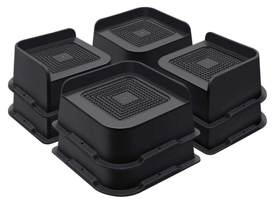 Bed Risers 2 Inch Heavy Duty, Furniture Risers for Bed Desk Table Sofa Couch，Oversized Bed Lifts Risers, Support up to 5000 Lbs(8 Pack Black)