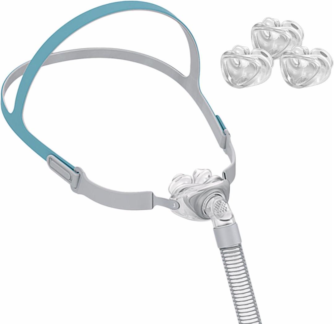 rislabo Nasal Pillow Supplies  Includes 3 Size Nasal Pillows Nose Mask Assembly  Includes Small, med, Large Cushions  Includes Tube, Frame, and Strap