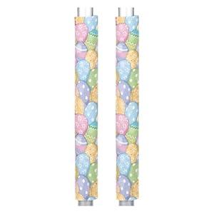 Pardick Easter Egg Refrigerator Door Handle Covers Set of 2 Washable Kitchen Appliance Handles Decor Protector for Fridge, Microwave, Dishwasher, Oven Keep Off Food Stains, Oil (Easter)
