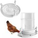 Chicken Waterer for 5 Gallon Bucket Up to 11.8in Openings, 3-Lock Fixed