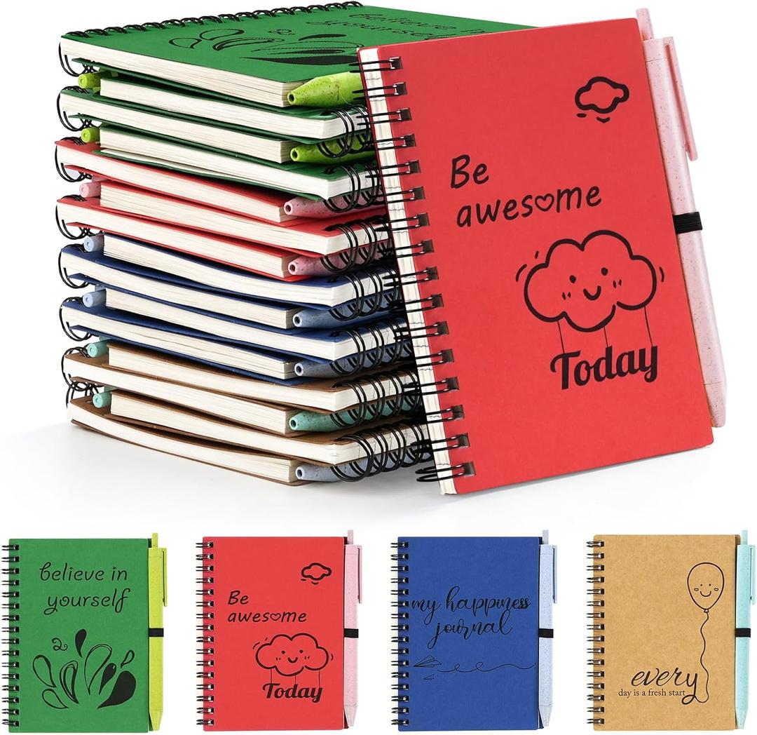 Dynta 16 Set Small Journals with Pens, 4x5.5 Inch Inspirational Notebooks Bulk, Appreciation Thank You Gifts for Coworkers Teachers Students