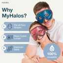 Cooling Eye Mask - Reusable Gel Eye Mask Cold Pack - Our Ice Eye Mask Soothes Puffy Eyes & Dark Circles - Relieve Your Headaches & Sinus Pain with Cold Eye Mask & Eye Gel Mask Therapy - Halos