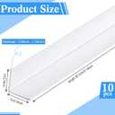 10 Pcs Wall Corner Guard, 1 X 36 Inches, White, Vinyl | Prevent Scratches on Wall Corners Doors Furniture Cabinets, Corner Protectors Easy Install, Clear Finish for Edge Protection