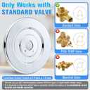 Enhon Tub and Shower Trim Kit, Shower Trim Compatible with Moen Chateau T470 Single Handle Tub/Shower Standard Valve, Escutcheon Screws Tube and Handle(Chrome, Knob)