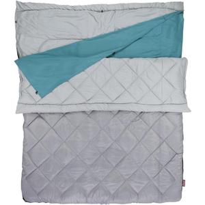 Coleman 45F Double Sleeping Bag, Queen Size XL Tandem Sleep Sack with Big & Tall Design, Zips Apart into 2 Sleeping Bags, Machine Washable