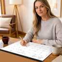 3 x 2026 desk calendar 17x12 Inch-Wall & Desk Planner Dual-Use Design,18-Month Use, clear plastic cover (Concise(Jan 2026 - June 2027))