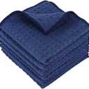 HUFFA Microfiber Cleaning Cloth Thickened Kitchen Towel Home Cleaning Rags Soft Wipes for Glasses Absorbent Dishcloth (Color : Navy Blue)