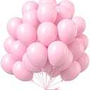 PartyWoo Light Pink Balloons 50 pcs 12 Inch Pastel Baby Pale Pink Latex Helium Balloons for Baby Shower Gender Reveal Valentine's Day Engagement Wedding Princess Birthday Party Decorations Pink-Q05