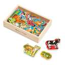 Melissa & Doug Wooden Animal Magnets Set (20 Pieces)  Farm, Zoo & Pet Fridge Magnets in Storage Box  Montessori Preschool Learning Toys for Toddlers & Kids Ages 2+ - FSC-Certified