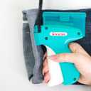 Stitch Gun for Clothes With Storage Box, Handheld Stitch Gun Quick Clothing Fixer Micro Sewing Tagging Gun Kit for Clothing One Stitch Sewing Gun Includes Needles Fasteners (Blue