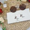 HyperFun Western Cowgirl Boots Earrings Heart Shaped Sunglasses Round Hippie Glasses Cowboy Dangle Earrings Accessories Set