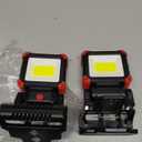 LED Rechargeable Work Light with Clamp, 2Pack 2100LM COB Magnetic Clip on Worklight 270 Rotating with Mobile Charger, Portable Clamp Work Light for Boats, Car Repairing, Job Site Lighting