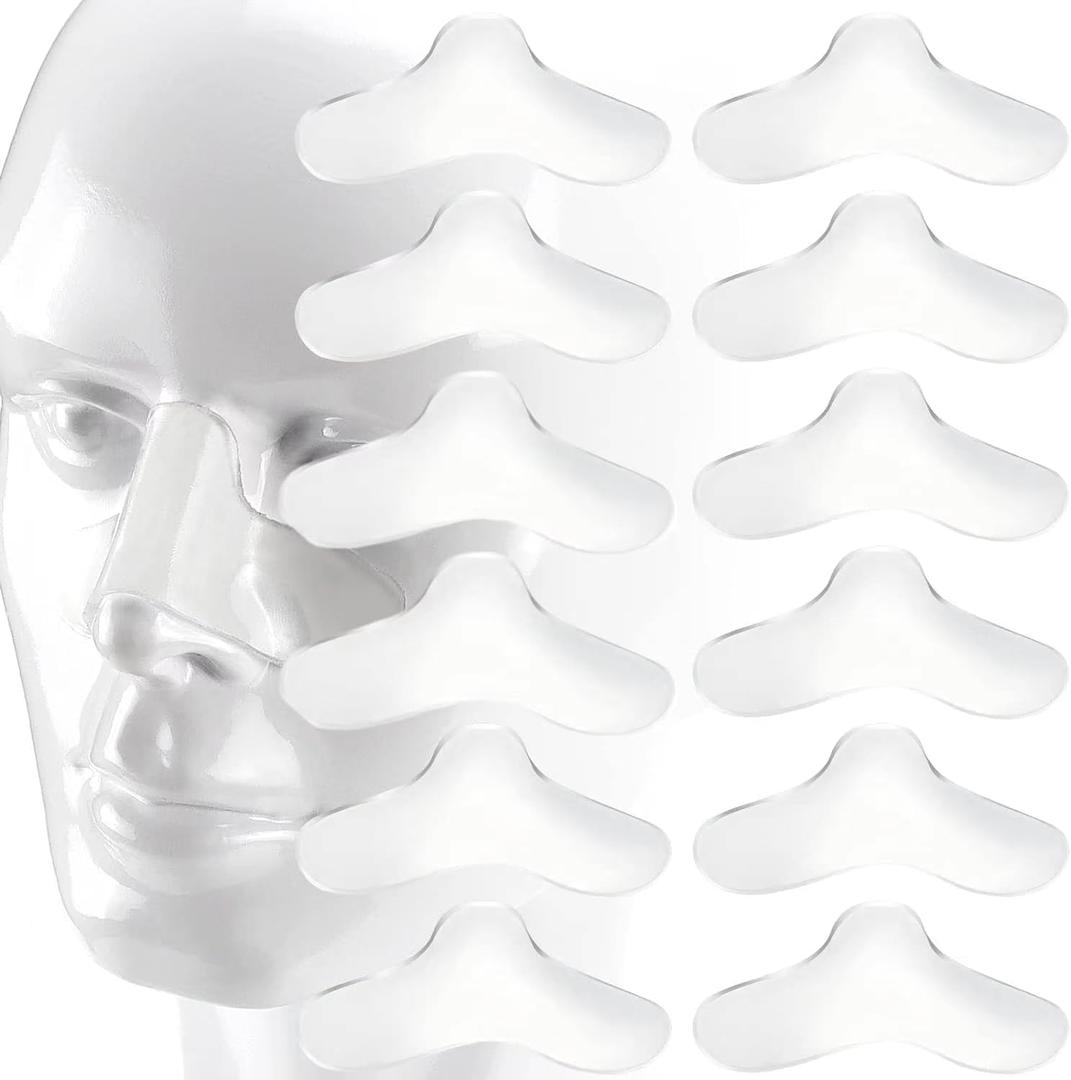 (12 PCS) Nasal Gel Pads Universal Nose Pads for CPAP Mask Can Be Trimmed Flexible Material Designed for Repeated use