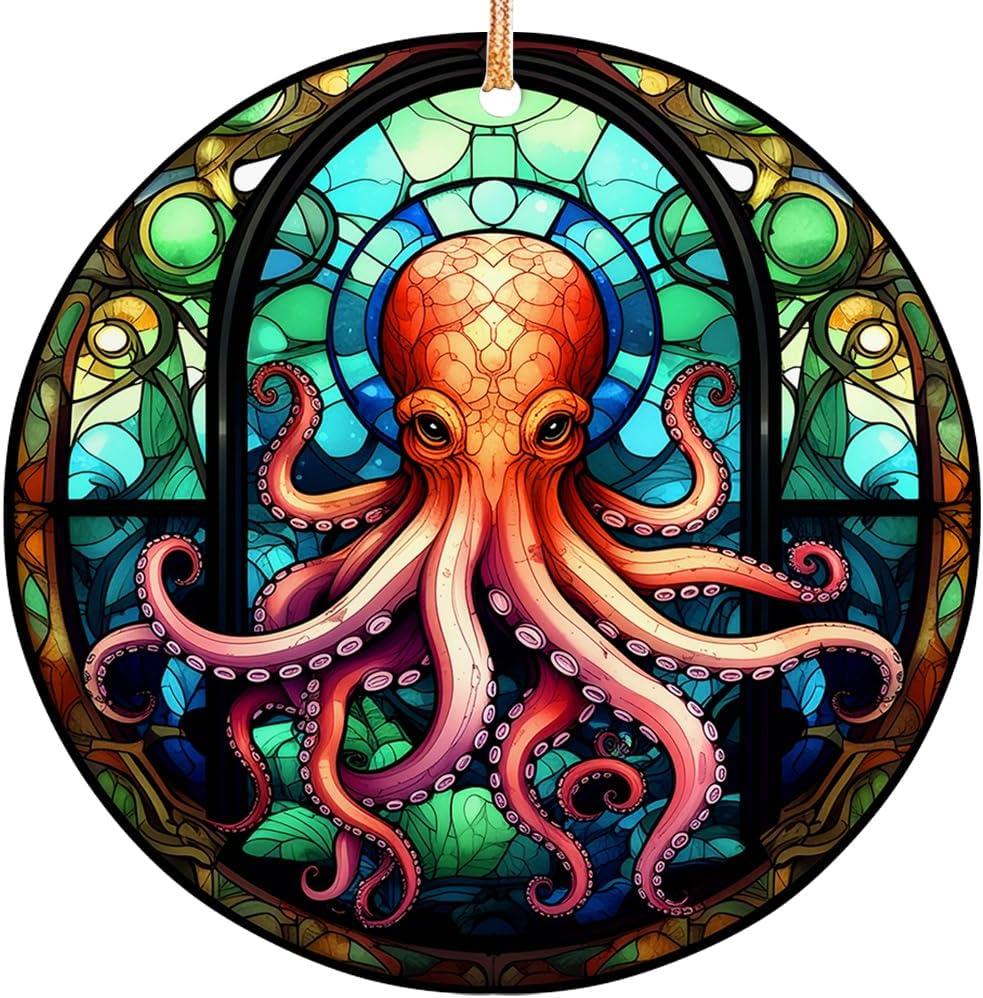 2025 Christmas Ornament  Octopus Ornament, Ocean Life Holiday Tree Decoration, Sea Creature Keepsake Gift