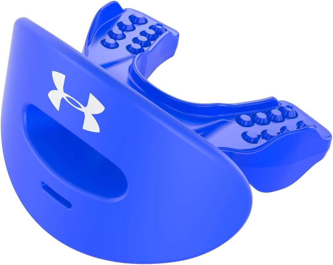 Under Armour Lip Gaurd for Football, Football Mouth Guard With Strap, Football Mouthpiece, Full Mouth Protection, Football Mouth Guard for Braces, Lip Guard Mouth Piece, Adult and Youth Mouth Guards (Blue)
