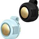 Portable Clip-On Fan, Mini USB Rechargeable 360° Rotatable Fan, Personal Fan 3-Speed Silent Mini Bladeless Fans (2 pack（Black and Blue）)