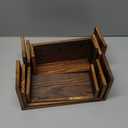 3-Tier Wood Display Riser 2 Set, Tiered Display Stand for Food, Kitchen, Desk & Party - Solid Pine Wooden Shelf & Organizer for Plants, Collectibles, Office (9.5/8.5/7.5 In) (Carbonized)